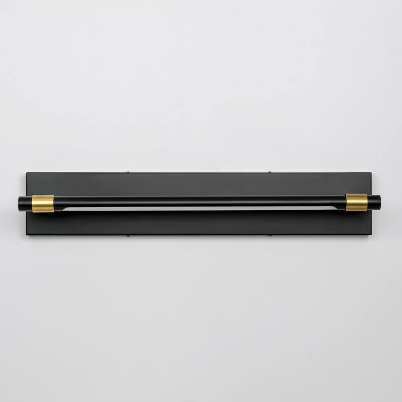 1-Light Modern Black/Gold Rotatable Linear LED Bathroom Vanity Light