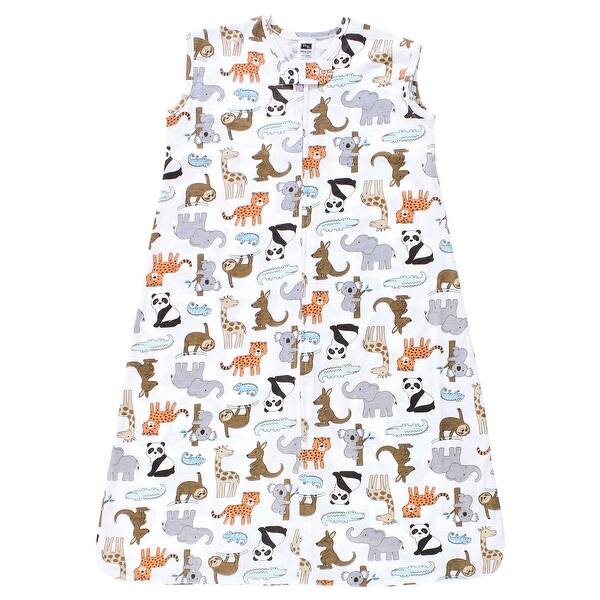 slide 1 of 1, Hudson Baby Cotton Sleeveless Wearable Sleeping Bag, Sack, Blanket, Zoo Animals 0-6 Months - Zoo Animals