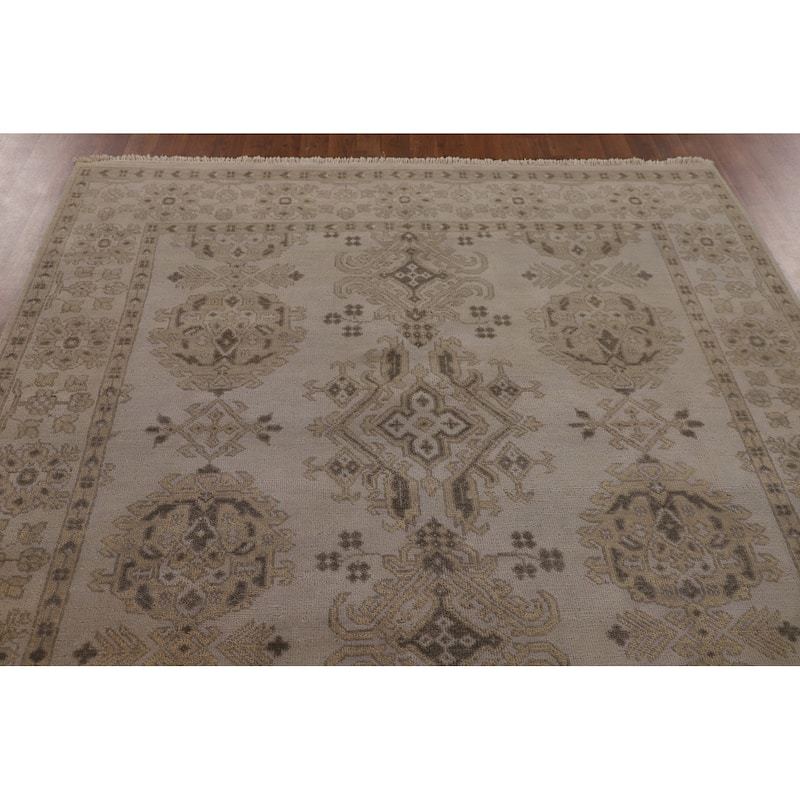 Earth Tone Oushak Oriental Area Rug Handmade Living Room Wool Carpet - 6'0"x 9'0"