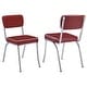 preview thumbnail 1 of 22, Retro Upholstered Dining Side Chair (Set of 2) Red