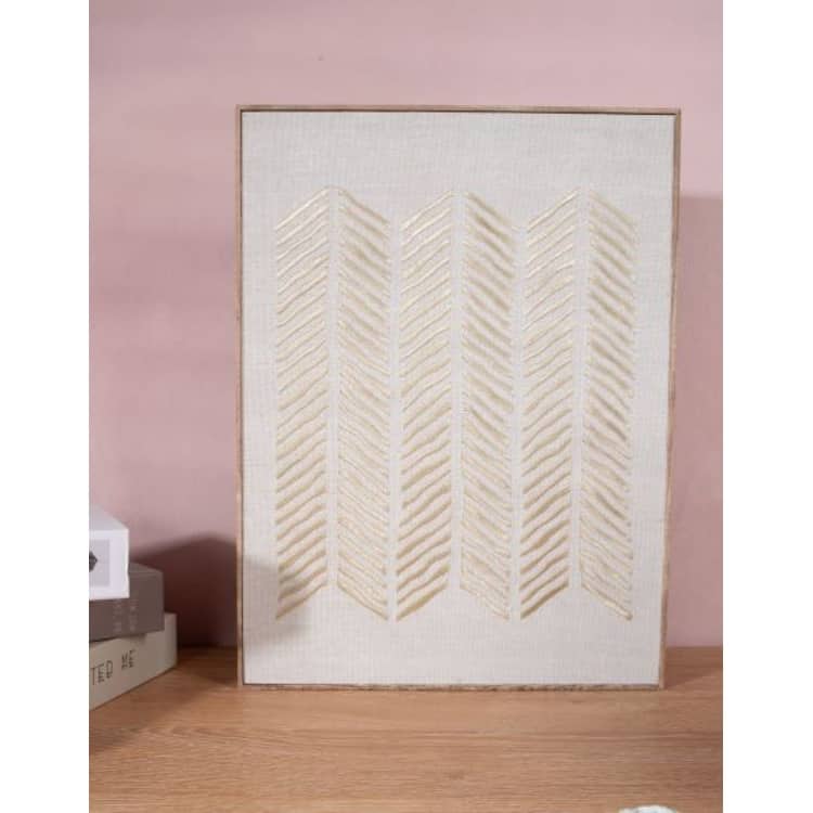 JoJo Fletcher Embroidered and Wood Framed Wall Art