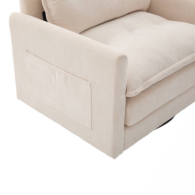 Chenille Swivel Accent ArmChair