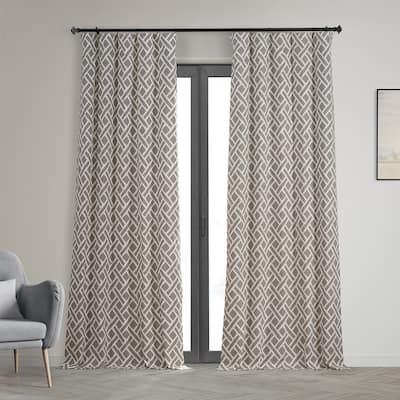 Exclusive Fabrics Martinique Printed Cotton Hotel Blackout Curtain (1 Panel)