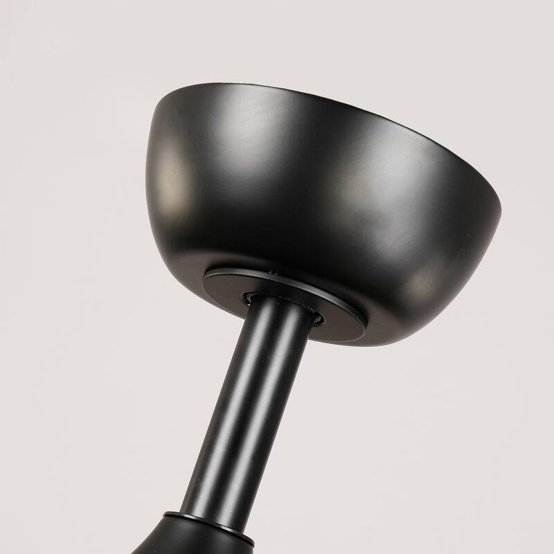 52" Modern Matte Black 5 Reversible Blades Ceiling Fan with Light and Remote