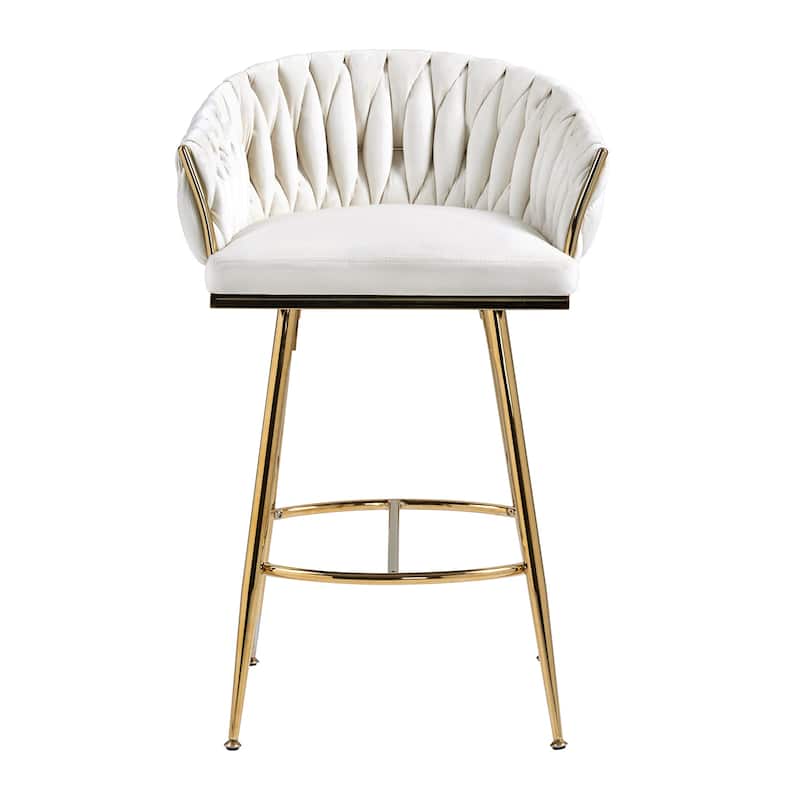 Velvet Bar stools With Wave back