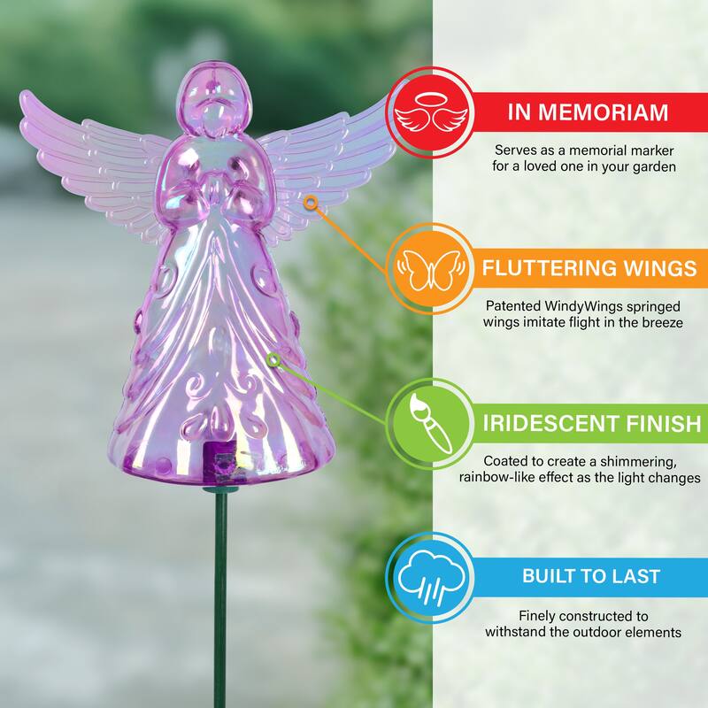 Exhart 2 Piece Angel WindyWing Garden Stakes, 4.5 by 30 Inches