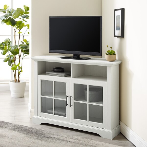 Copper Grove 44-Inch Glass Door Corner TV Console. Opens flyout.