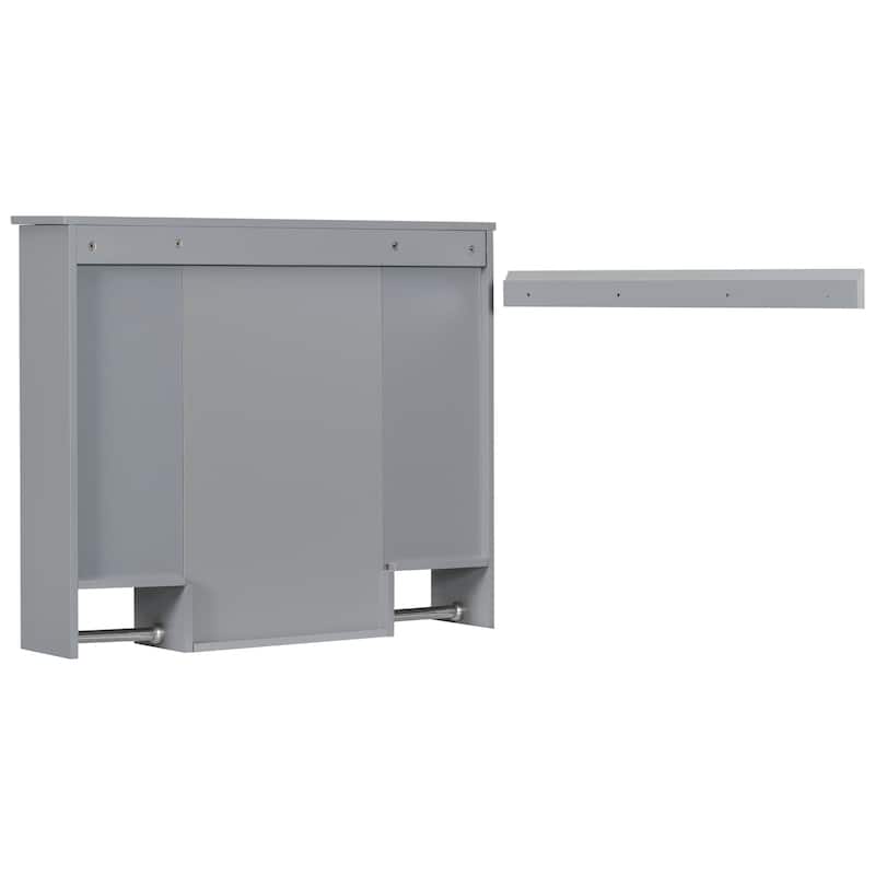 Roomfitters 35'' x 28'' Modern Wall Mounted Bathroom Storage Cabinet with Mirror, Bathroom Wall Cabinet with Medicine Storage