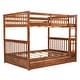 preview thumbnail 25 of 72, Wooden Bunk Bed Frame with Pull Out Storage Drawers, Headboard, Footboard, Ladder, Full-length Guardrail for Kids, Teens