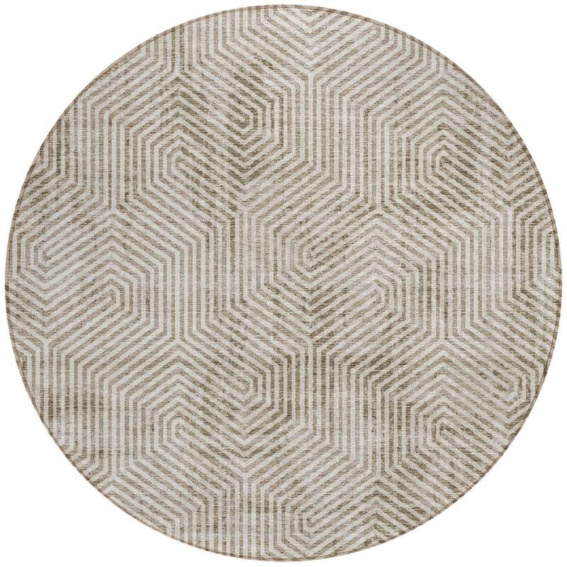 HomeRoots Geometric Transitional Rectangle Outdoor Rug