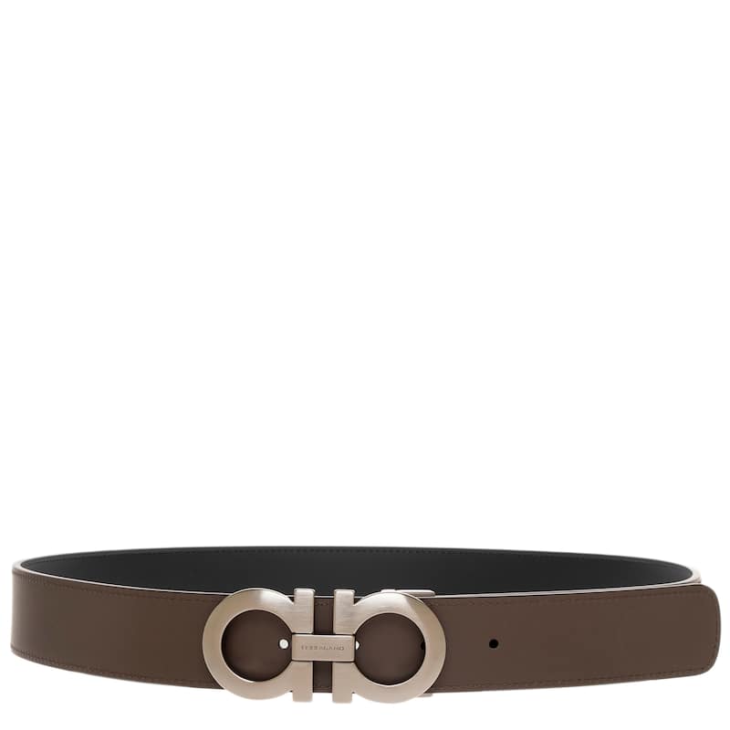 Salvatore Ferragamo Men's Reversible Gancini Belt 1.4" Wide