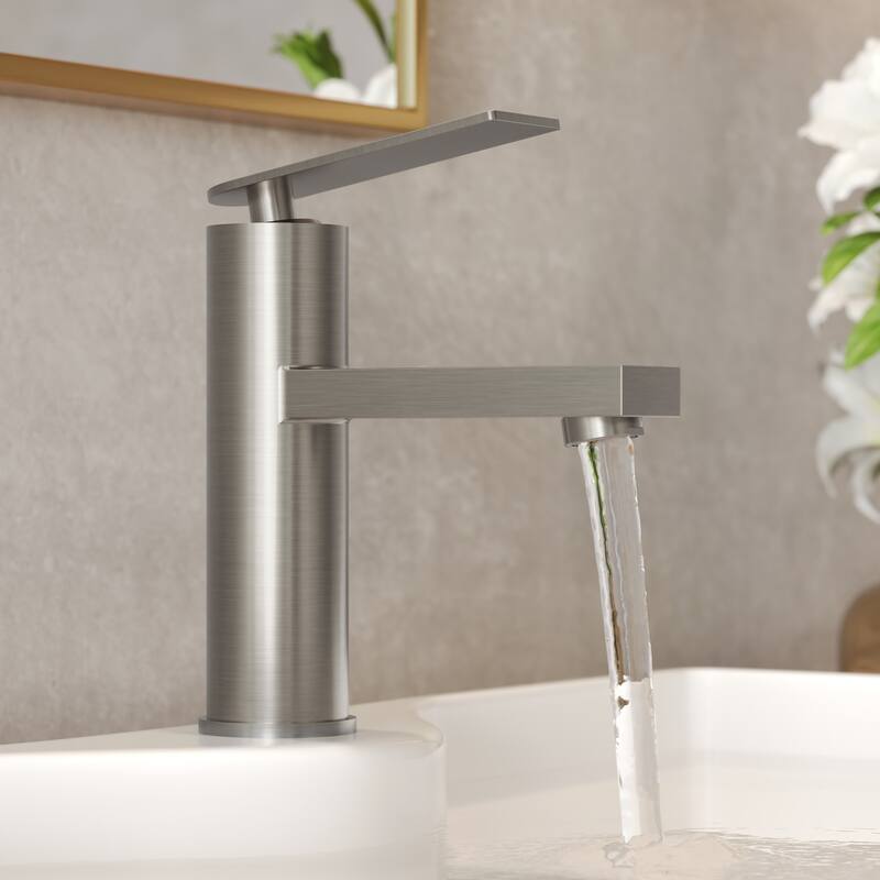 GRANDJOY 2-Pack Modern Single Handle Bathroom Vanity Faucet, Single-Hole Installation
