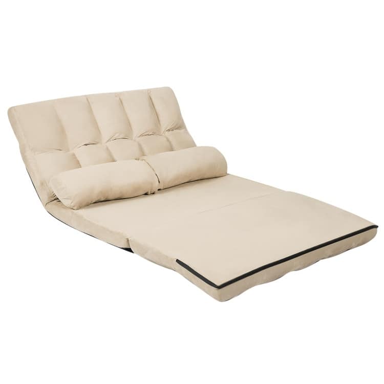 Adjustable 6-Position Floor Sofa Bed with Removable Cloth Cover - 71" x 44.5" x 5.5" (L x Wx H)
