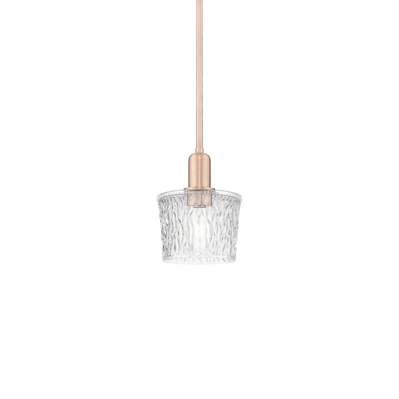 Innovations Lighting 716-1S-10-7 Niagara Pendant Niagara 7" Wide Mini - Antique Copper / Clear
