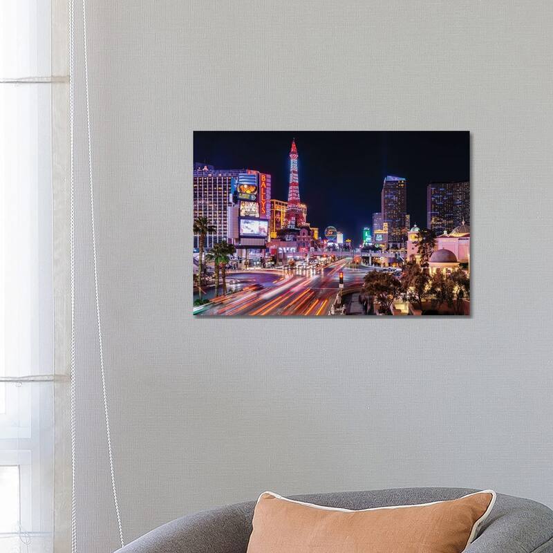 iCanvas "Las Vegas Nevada At Night Strip View" by Susanne Kremer Canvas Print - 18x26x1.5