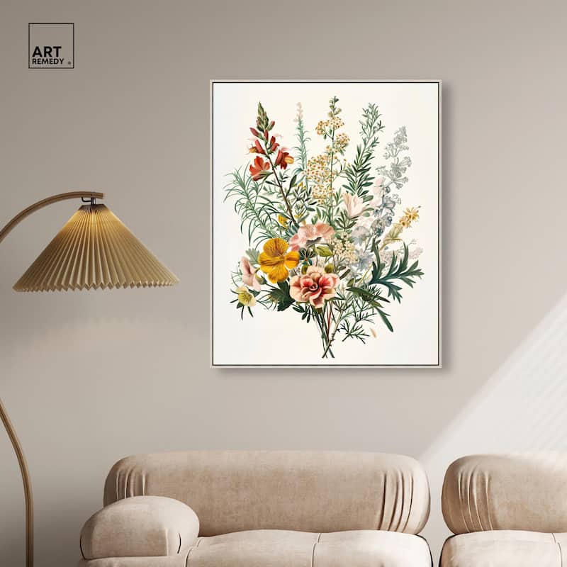 Quaint Bouquet Canvas by Art Remedy