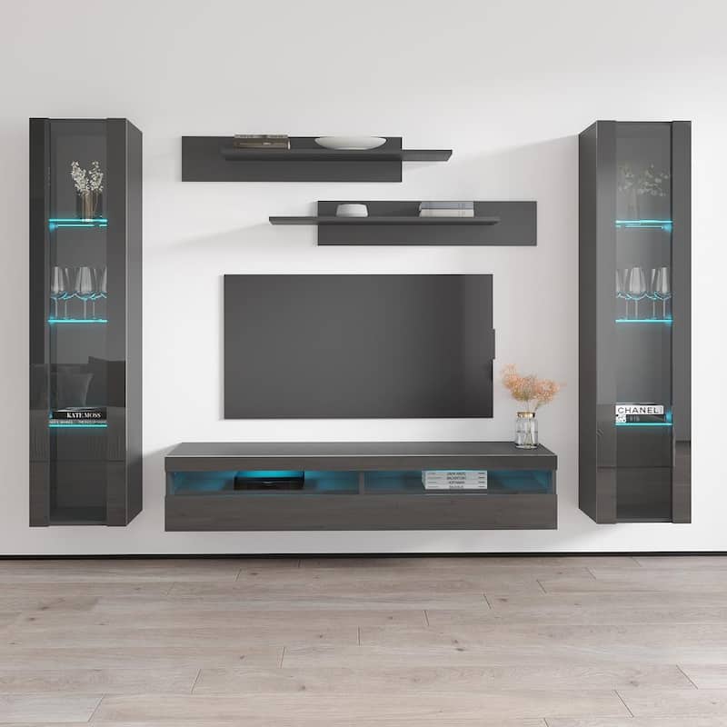 Fly AB2 35TV Wall Mounted Floating Modern Entertainment Center