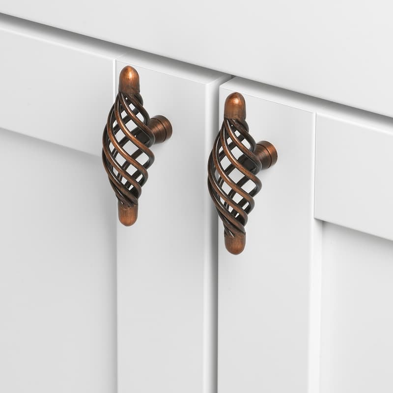 GlideRite 3-inch Rustic Bronze T-Handle Birdcage Cabinet Knobs (Pack of 10)