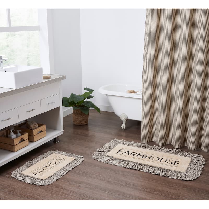 Sawyer Mill Charcoal Farmhouse Bathmat 27x48