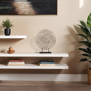 Allan Andrews Carson Carrington Gippersta Aluminum Branch Disk Sculpture - 19" H x 17" W