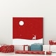 preview thumbnail 10 of 8, Starry Night red-Premium Gallery Wrapped Canvas - Ready to Hang - Multi-Color