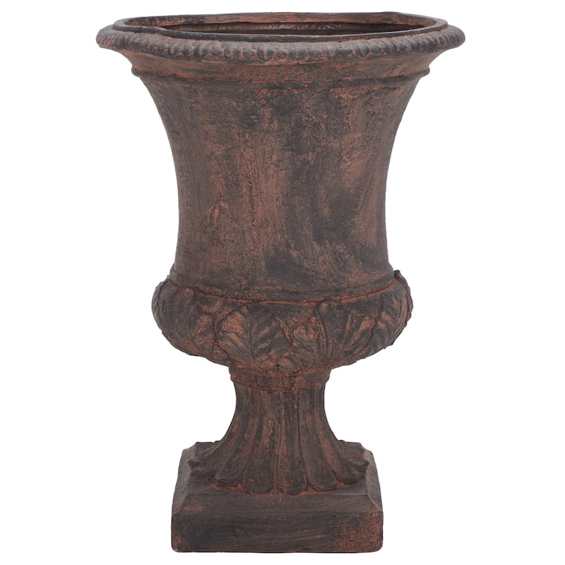 SAFAVIEH Outdoor Toprak Planter - 21" W x 21" D x 29" H - 21"W x 21"D x 29"H - Brown
