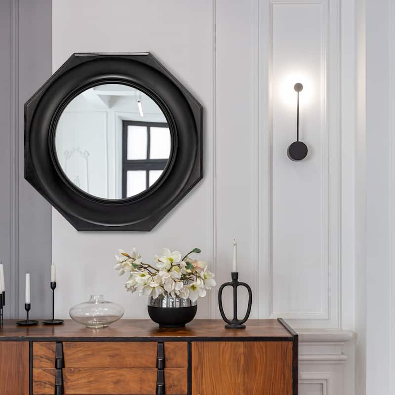 Carved Wood Framed Wall Mirror