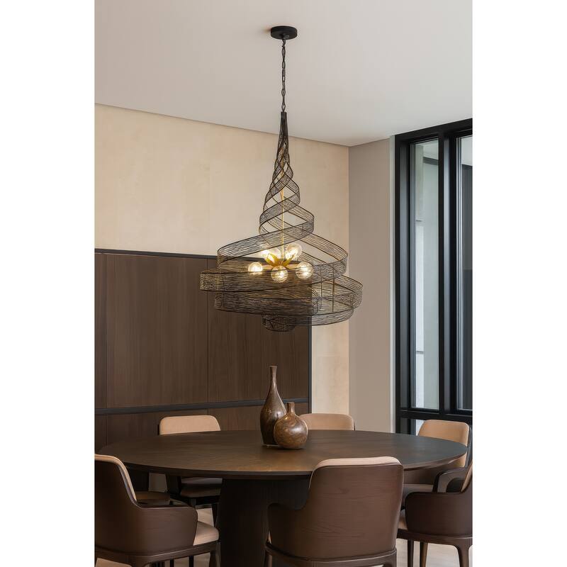 Varaluz Flow 6-Light Large Twist Pendant