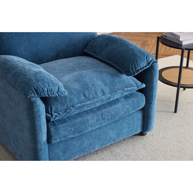 Chenille Oversized Lounge Chair with Thick Cushions and High Back Support Wide Seat