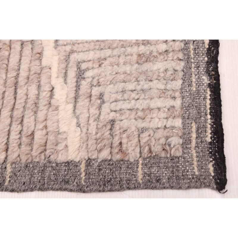 ECARPETGALLERY Hand-knotted Looma Grey Wool Rug - 8'3 x 10'0