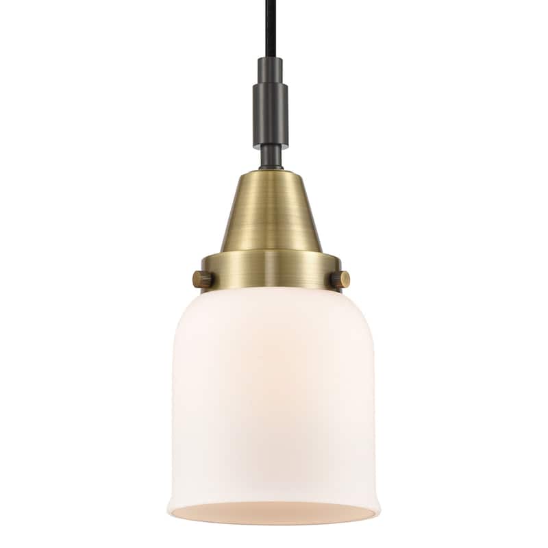 Innovations Lighting 447-1P-G51 Bell 5" Wide Mini Pendant with Matte - Black Antique Brass