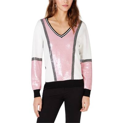 I.N.C Womens Colorblocked Pullover Sweater,, White, Medium