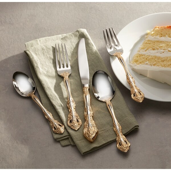 Oneida Golden Michelangelo 20 Piece Fine Flatware Set, Service For