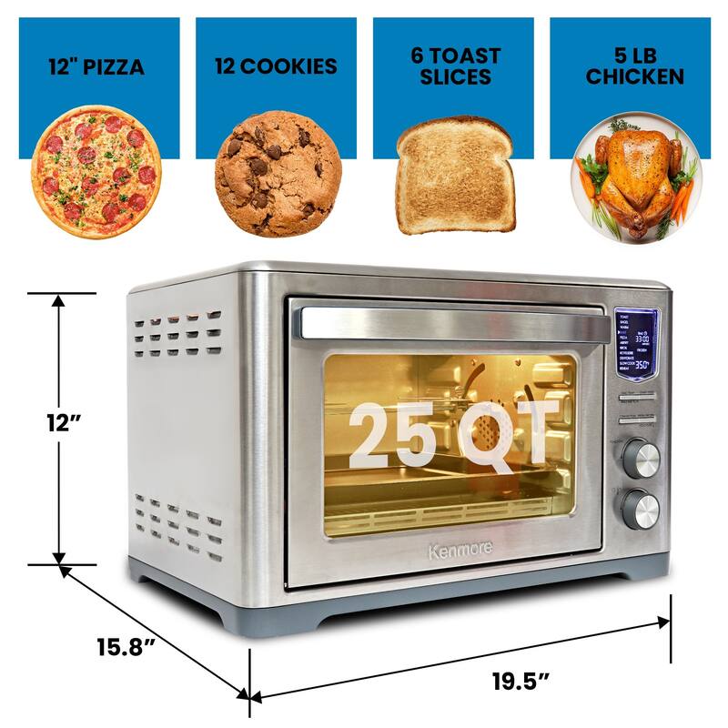 Kenmore 11-in-1 Digital Air Fryer Convection Toaster Oven Rotisserie