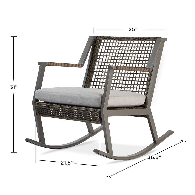 Calvin 25" Gray Rocker (Set of 2) by Real Flame