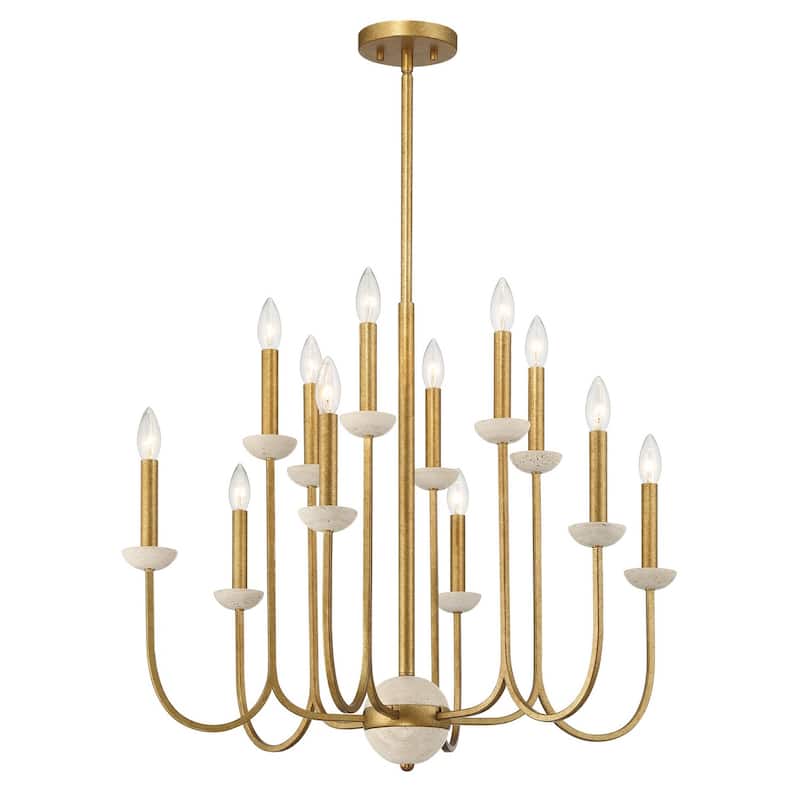 Oakhurst 12-Light Chandelier in Antique Gold