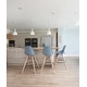 preview thumbnail 7 of 57, Counter Stool With Back Plastic Molded Wooden Eiffel Base For Kitchen Island Hotel Work High Chair