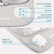 preview thumbnail 7 of 8, Homedics 3‑in‑1 Calming Cushion Lounger with Vibration & Soothing Sounds - Grey (MYB‑L100‑GY)