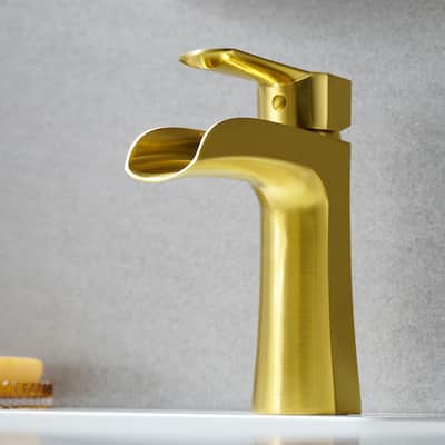 Tatcha Single Hole Single-Handle Waterfall Bathroom Faucet - 6"x7"