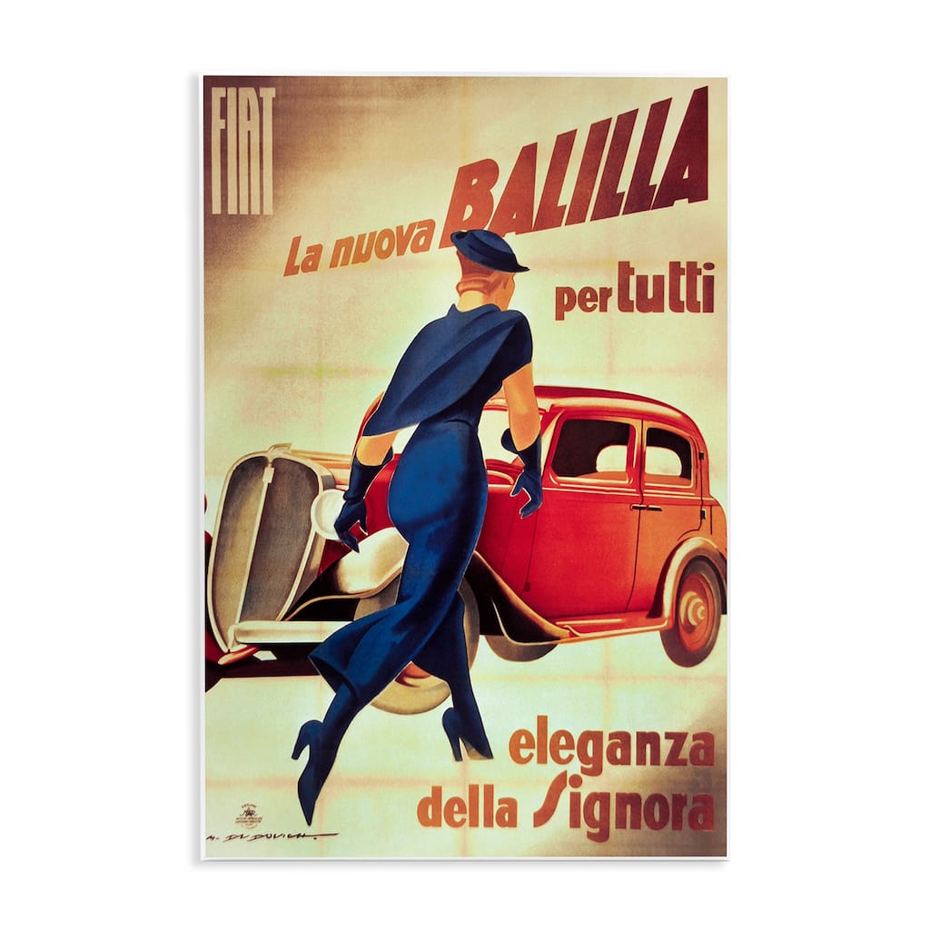 Stupell Antique Vehicle & Woman Advertisement Wall Plaque Art Design By Marcus Jules