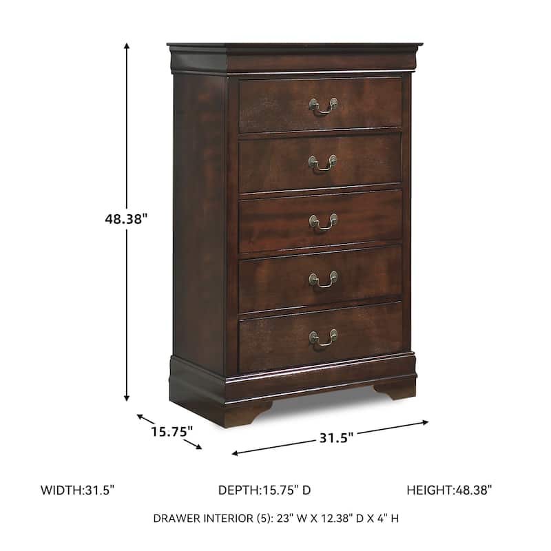 Alisdair Two Drawer Dark Brown Nightstand