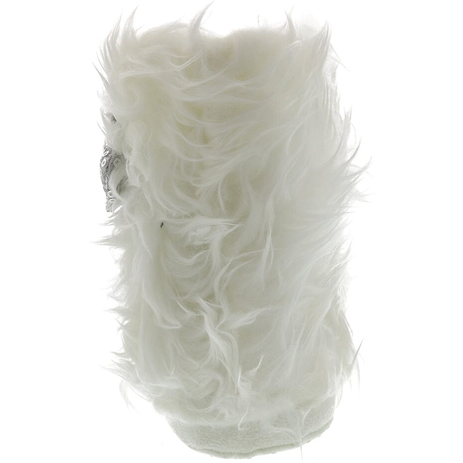 grey furry slipper boots