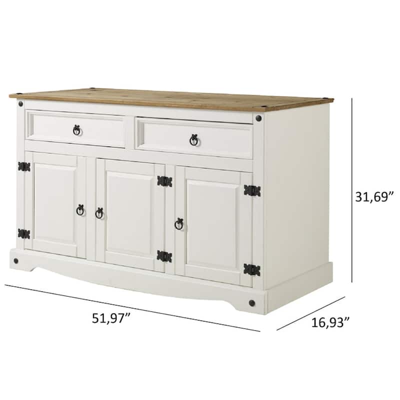 Wood Buffet Sideboard Farmhouse - Corona Collection | Furniture Dash - N/A