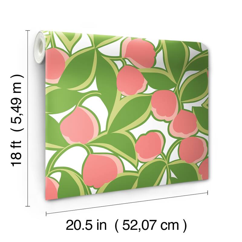 Megan Carter Talia Green Peel and Stick Wallpaper