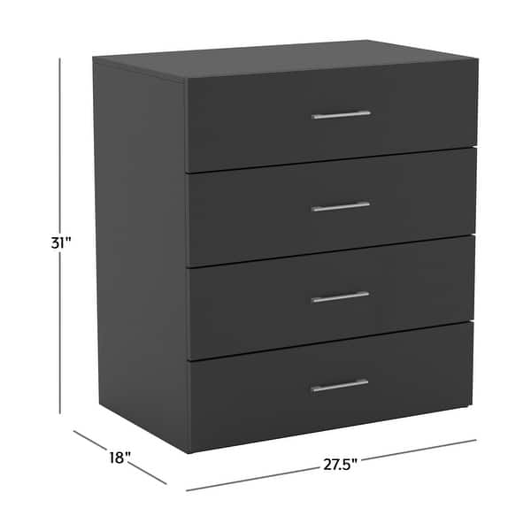 Drawer Dresser, Black, by Hillsdale Living Essentials Bed Bath