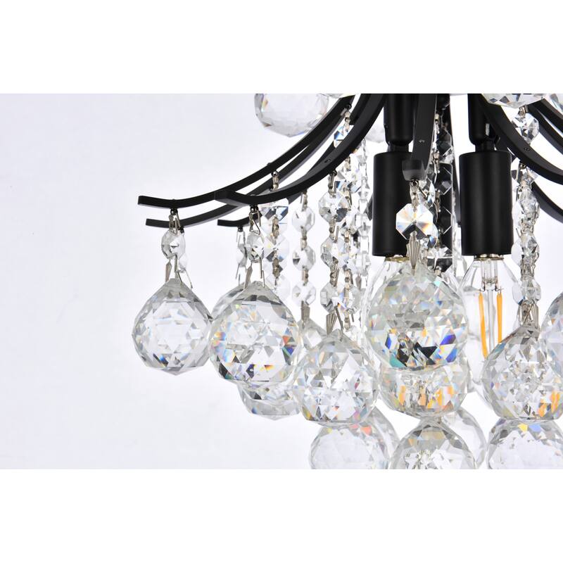 Elegant Lighting V8000D12/RC Toureg 3 Light 12" Wide Crystal Pendant