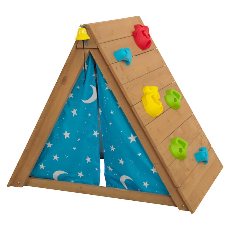 A-Frame Wooden Hideaway & Climber Toddler Climbing Toy