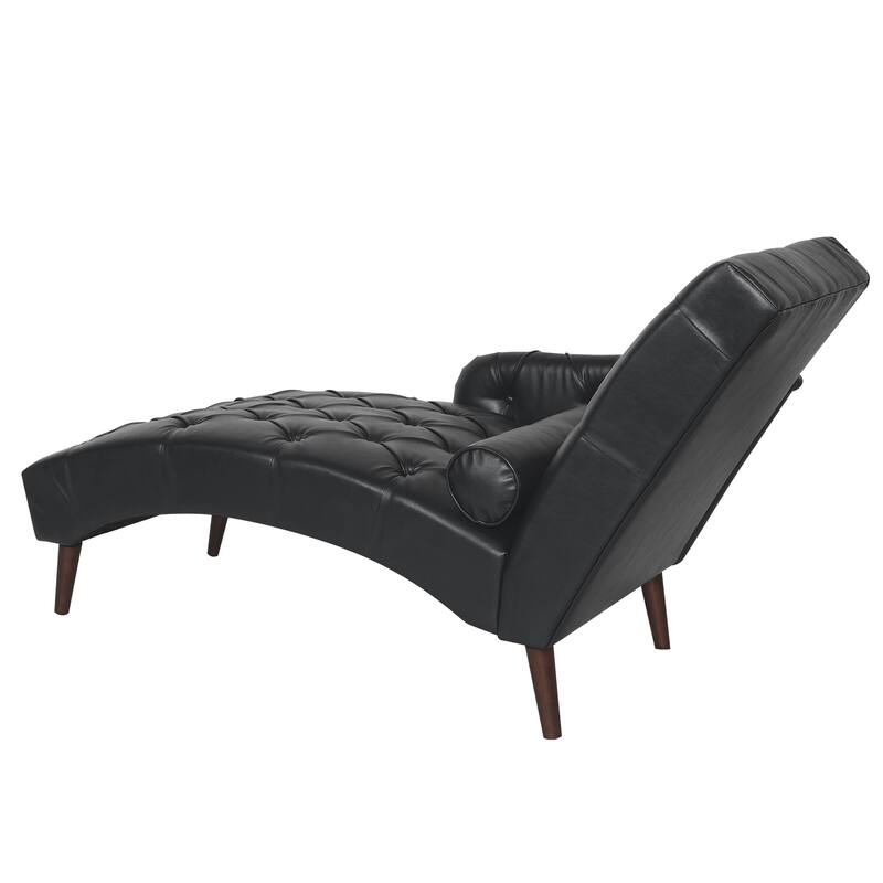 59.5" PU Upholstered Buttons Tufted Chaise Lounge Chair