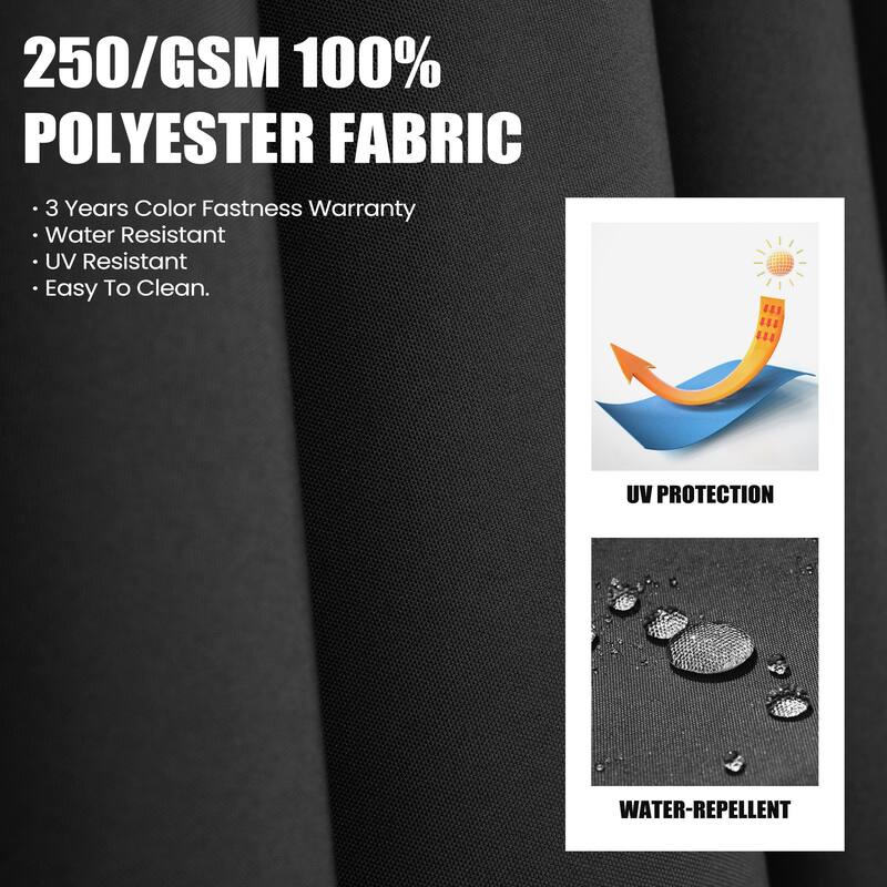 10x12.5 FT Outdoor Patio Cantilever Umbrella 360 Degree Rotation
