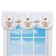 Embroidered Butterfly Bloom Scalloped Edge Window Valance - 8.500 x 6. ...